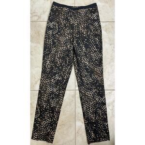 Max Mara NWT animal print pants size 34 USA size 4 cotton silk ankle  $500